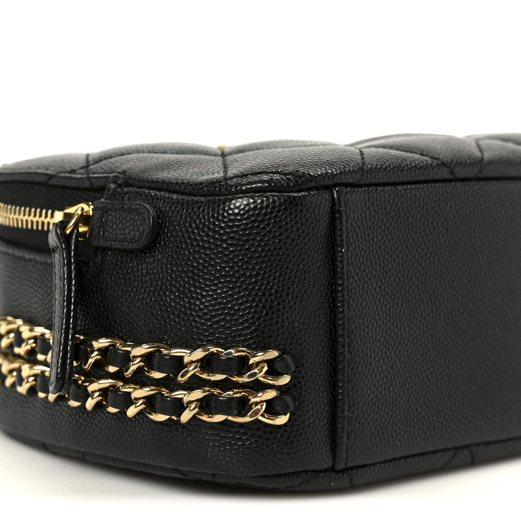 Caviar Quilted Mini CC You Camera Case Black