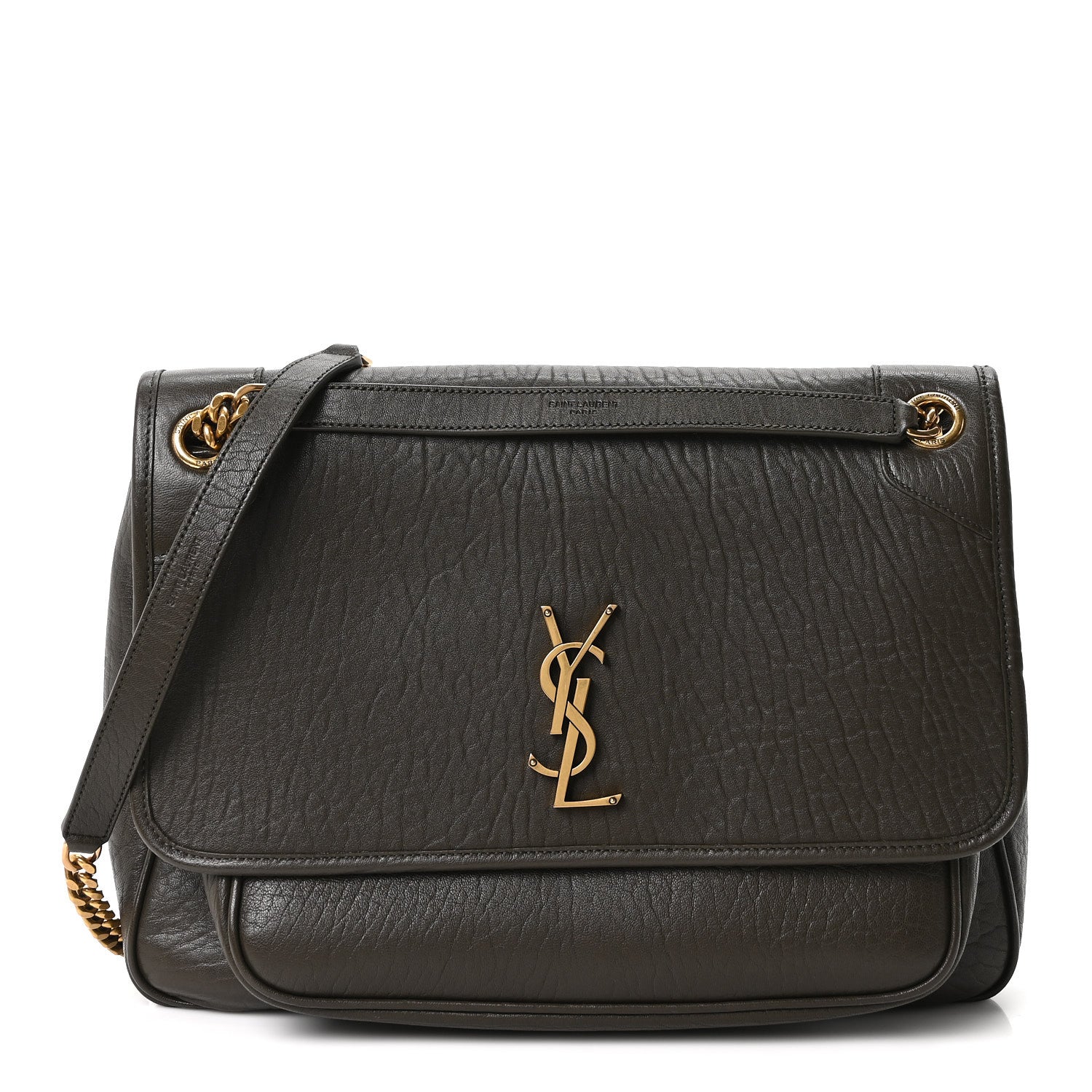 Grained Lambskin Monogram Large Niki Chain Satchel Light Musk