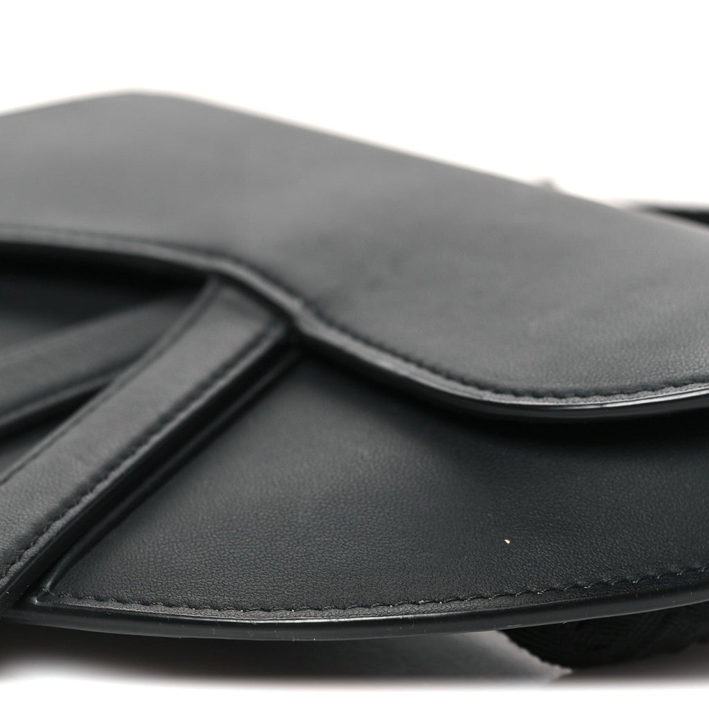 Ultra Matte Calfskin Saddle Belt Bag Black
