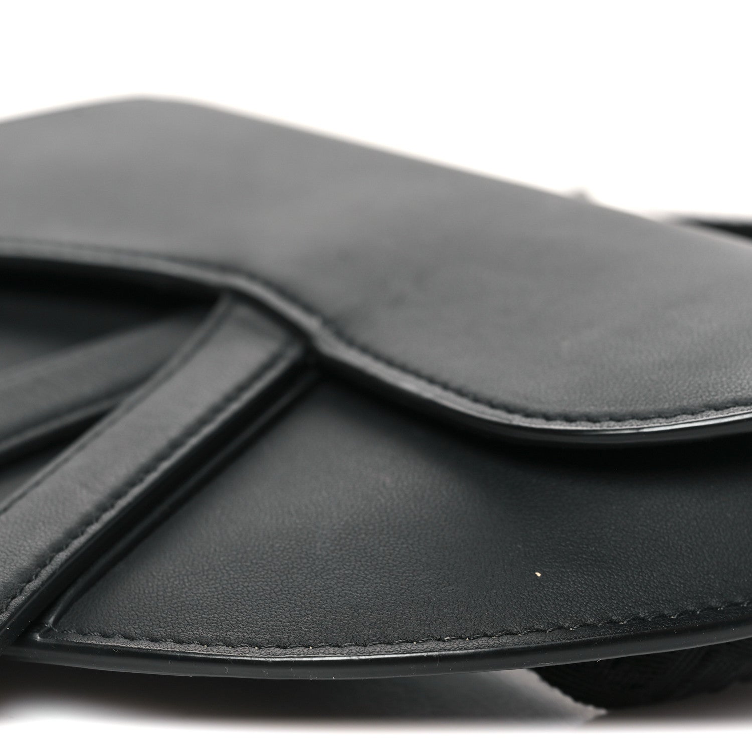 Ultra Matte Calfskin Saddle Belt Bag Black
