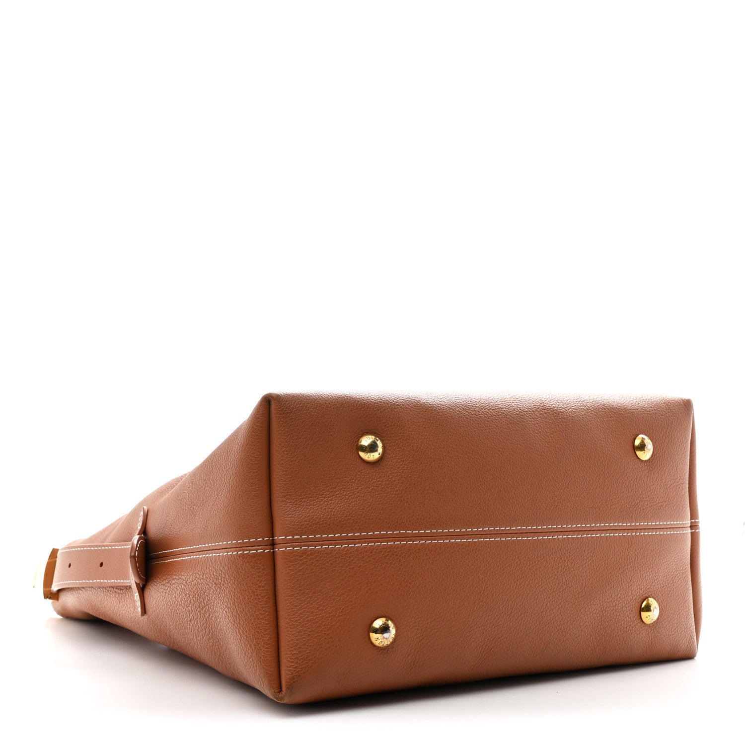Grained Calfskin Low Key Hobo MM Cognac
