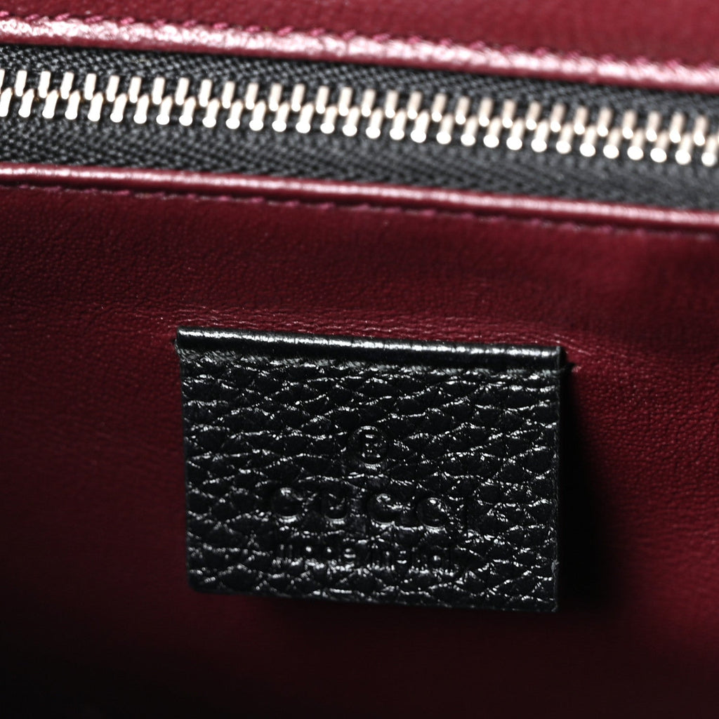 Smooth Calfskin Medium Zumi Top Handle Bag Black