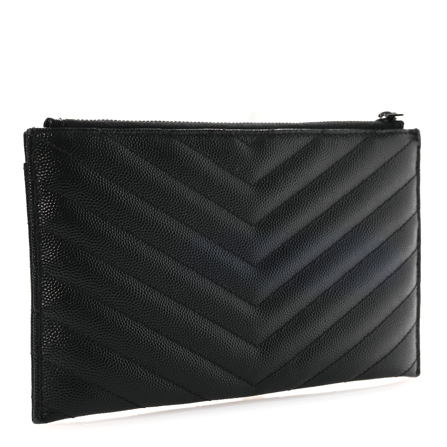 Grain De Poudre Chevron Monogram Bill Pouch Black