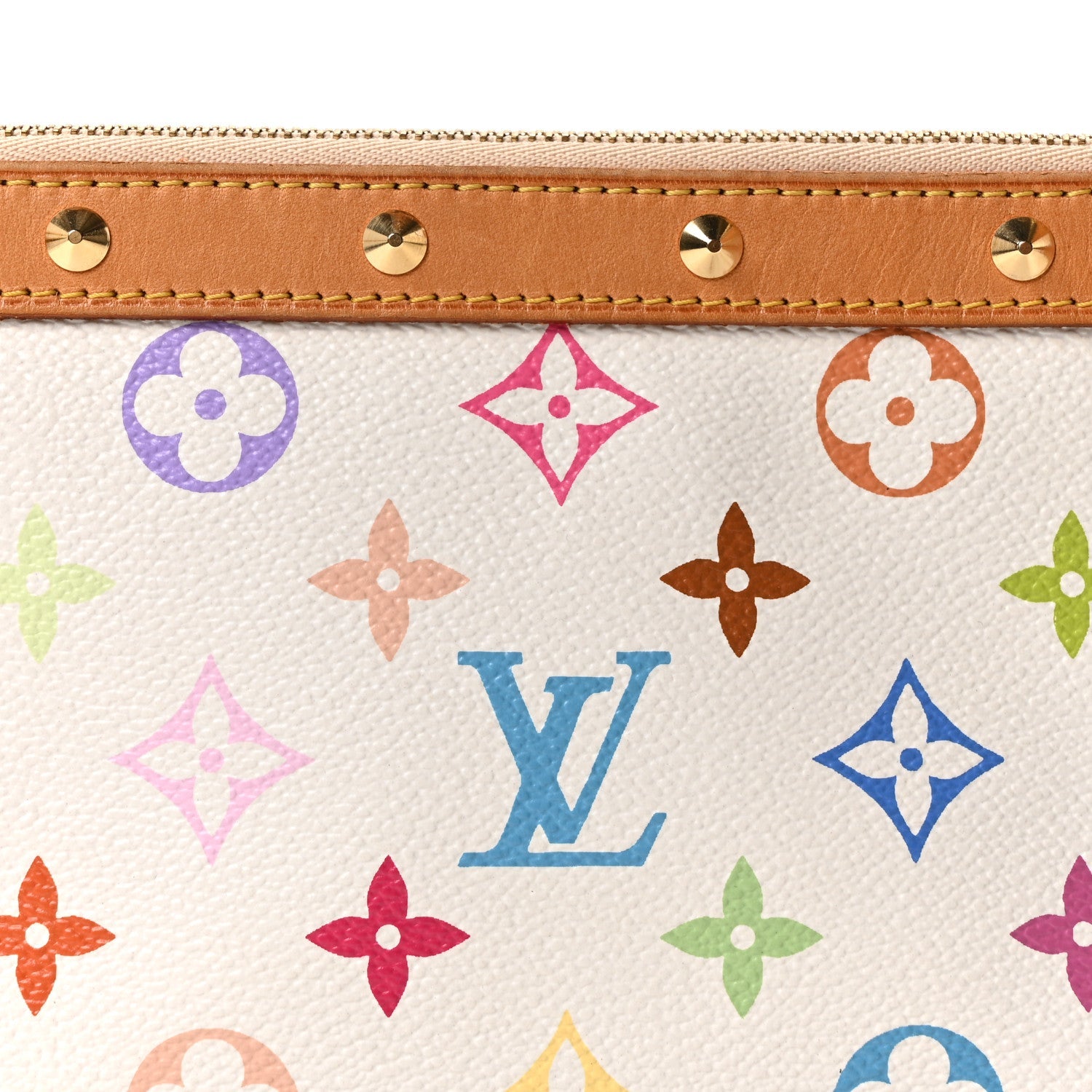 Monogram Multicolor Pochette Accessories White