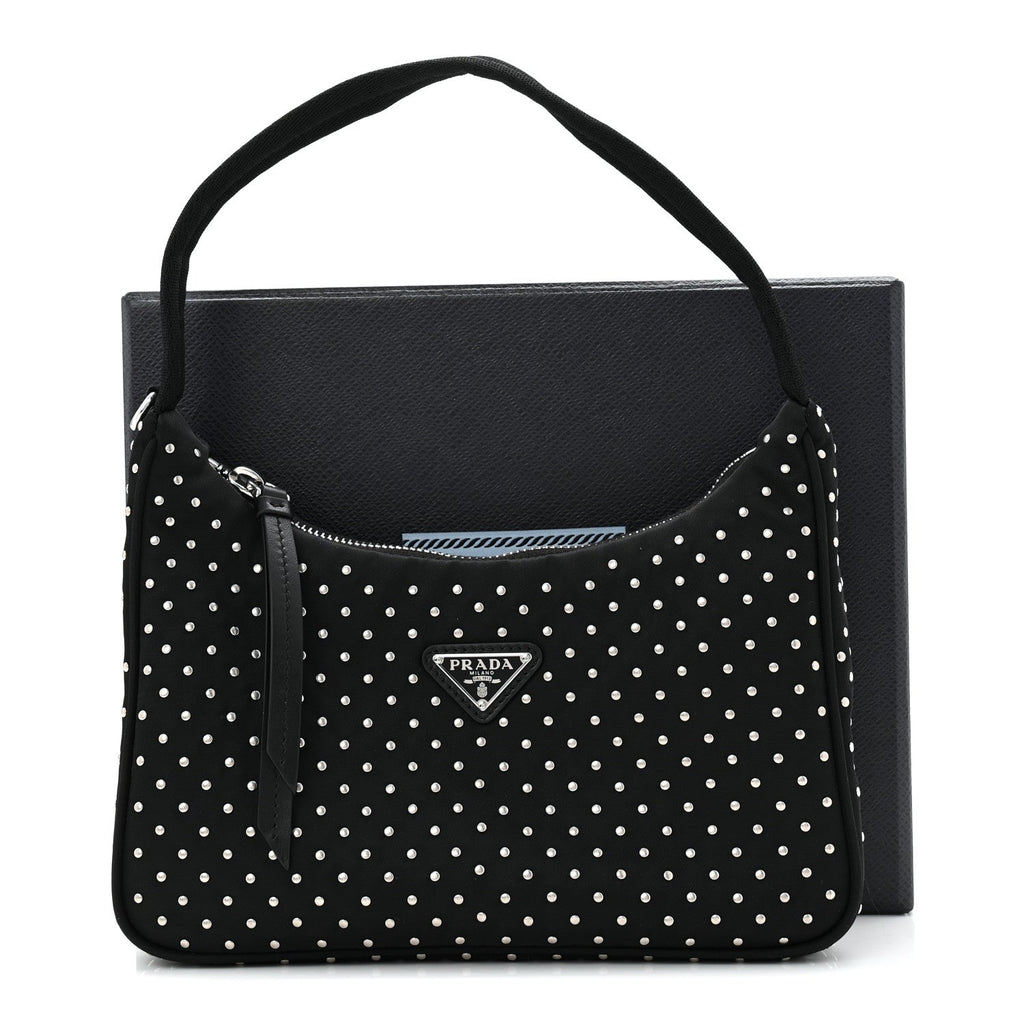 Re-Nylon Vela Studs Mini Re-Edition 2000 Bag Black