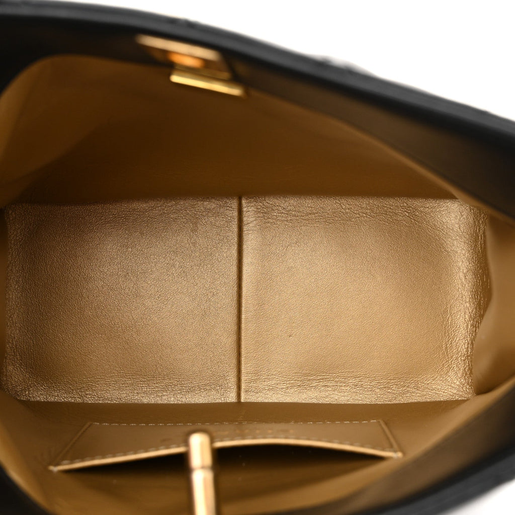 Lambskin Quilted Small Pearl Crush Hobo Black