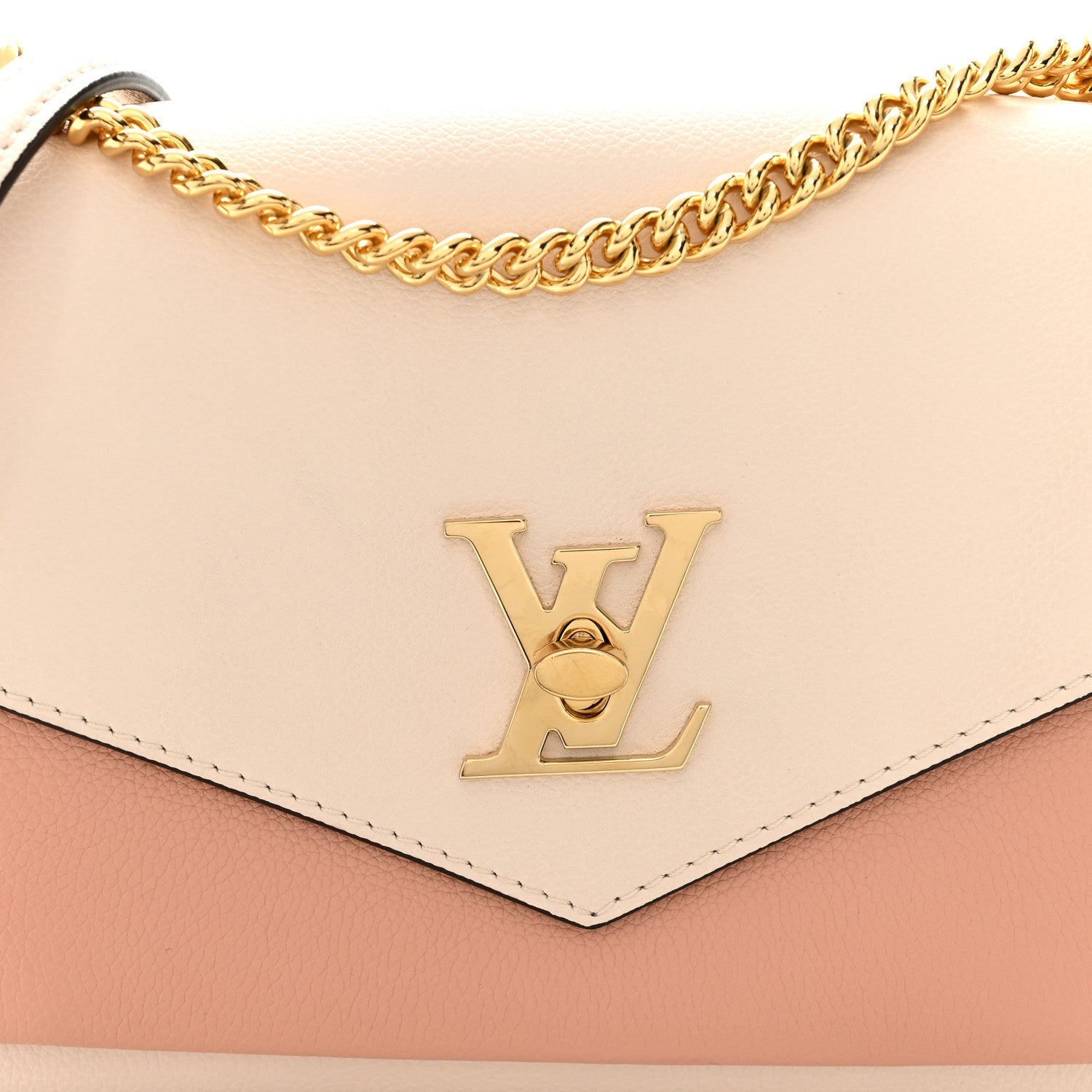 Soft Calfskin Mylockme Chain Bag BB Rose Trianon Quartz