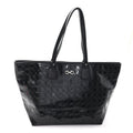 Patent Gancini Embossed Tote Black