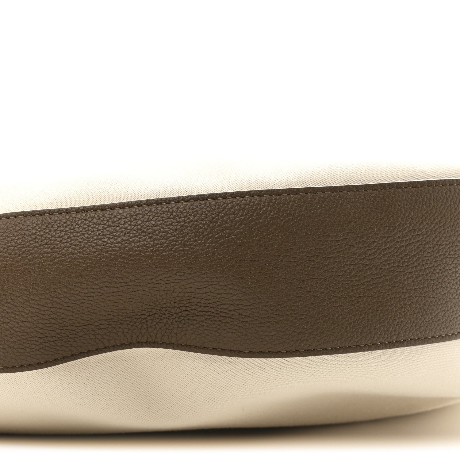 Canvas Calfskin August Hobo Cream