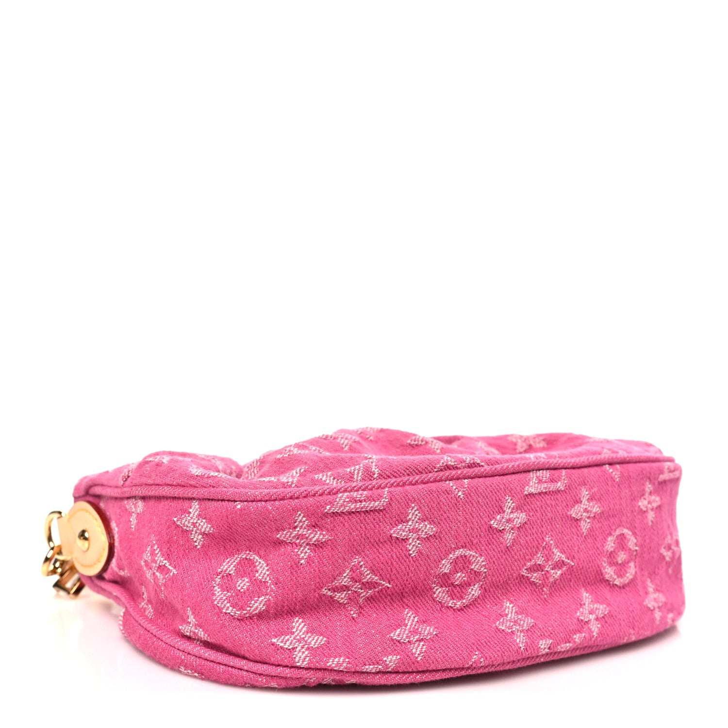 Monogram Denim Pochette Valley Fuchsia