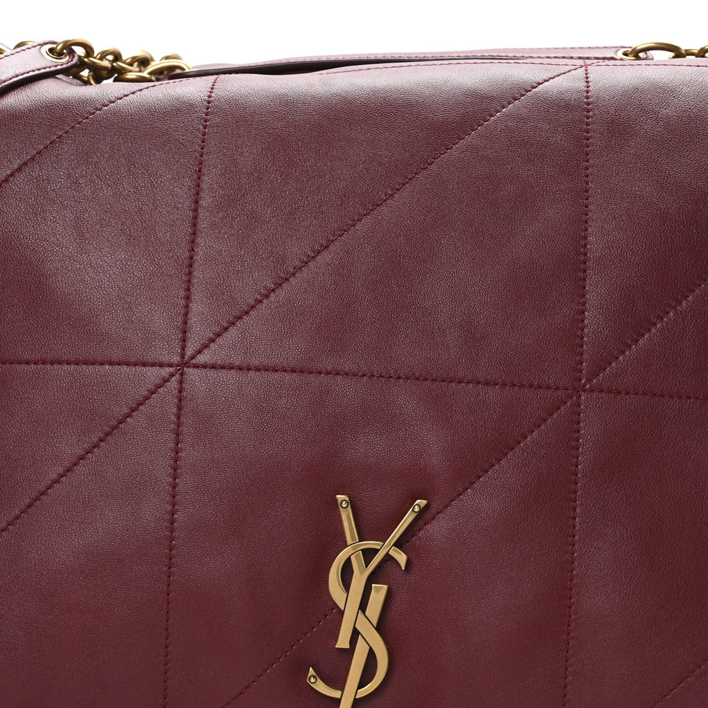 Lambskin Matelasse Monogram Large Jamie 4.3 New Dark Bordeaux