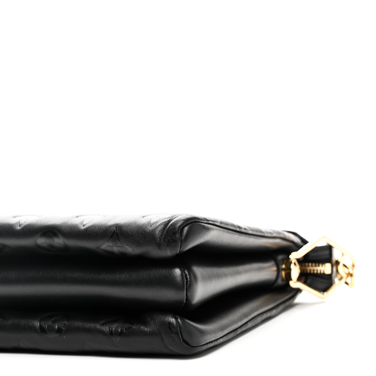 Lambskin Embossed Monogram Coussin PM Black