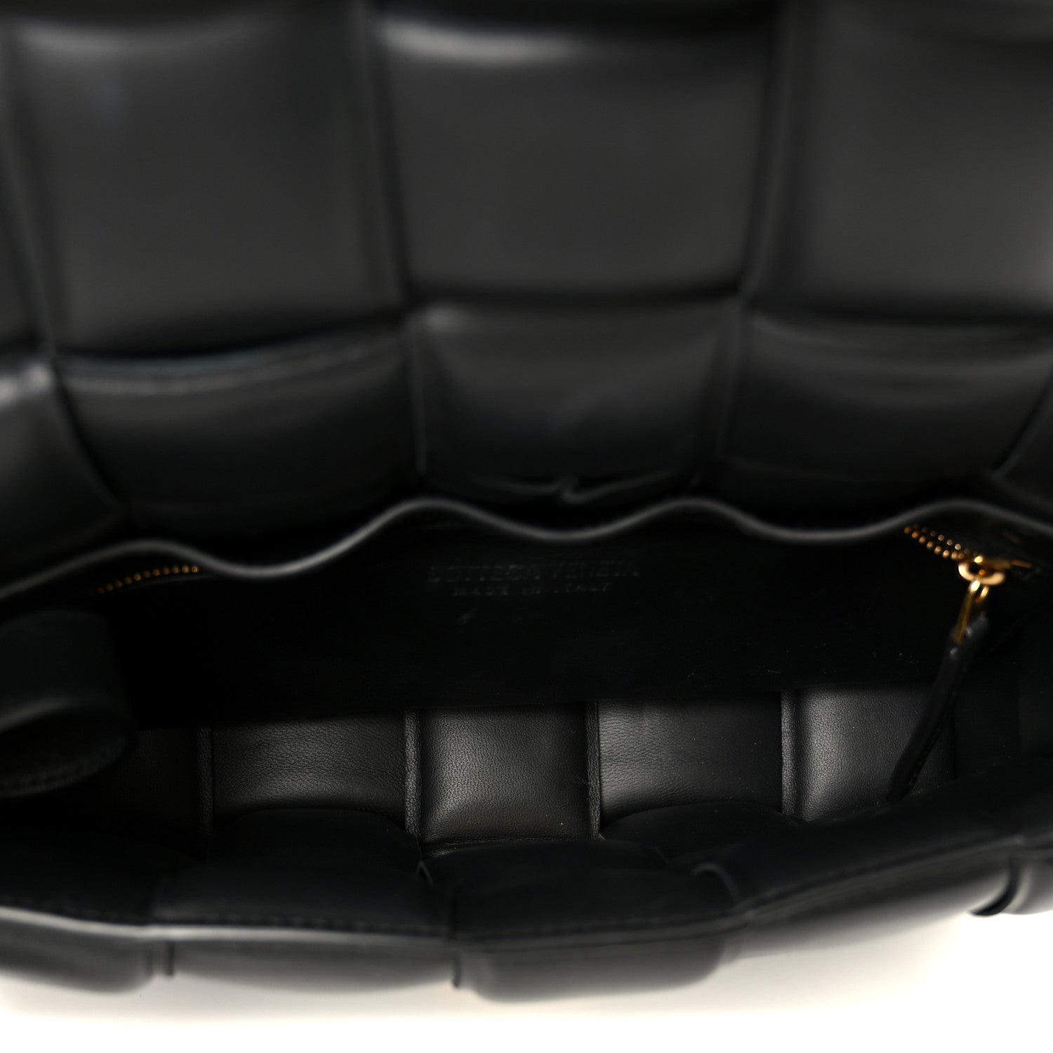 Nappa Maxi Intreccio Padded Cassette Crossbody Bag Black