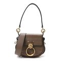 Calfskin Crocodile Embossed Small Tess Bag Army Green