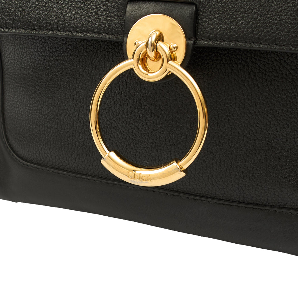 Chloe Top Handle Tess Day in Black, Leather