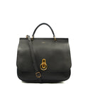 Mulberry Top Handle Amberley Satchel in Black, Calfskin Leather