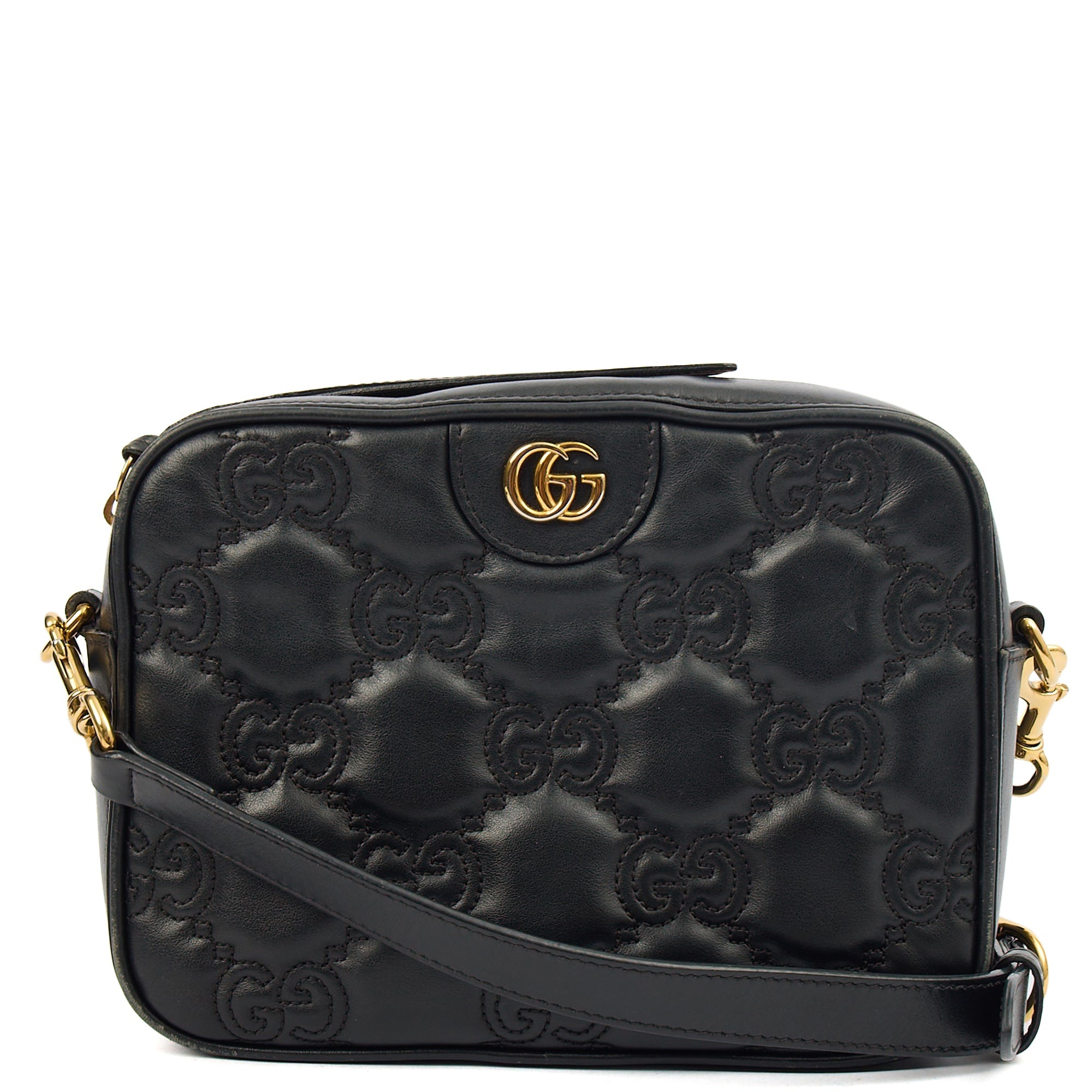 Gucci Cross Body GG Matelasse Small in Black, Leather