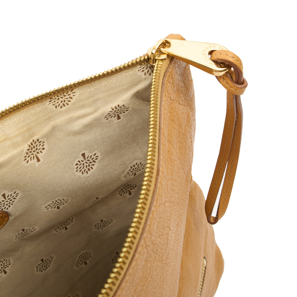 Mulberry Clutch Postman's Lock Clutch in Deer Brown, Leather