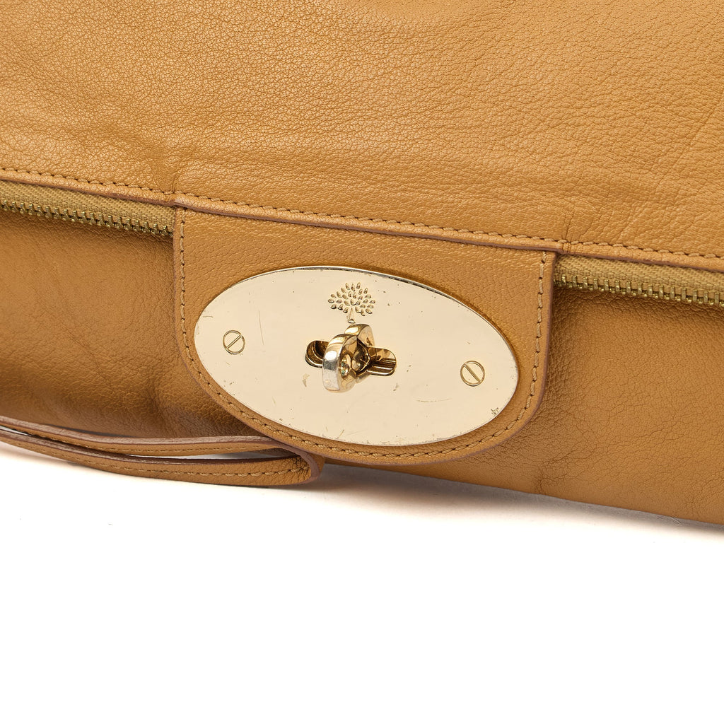 Mulberry Clutch Postman's Lock Clutch in Deer Brown, Leather