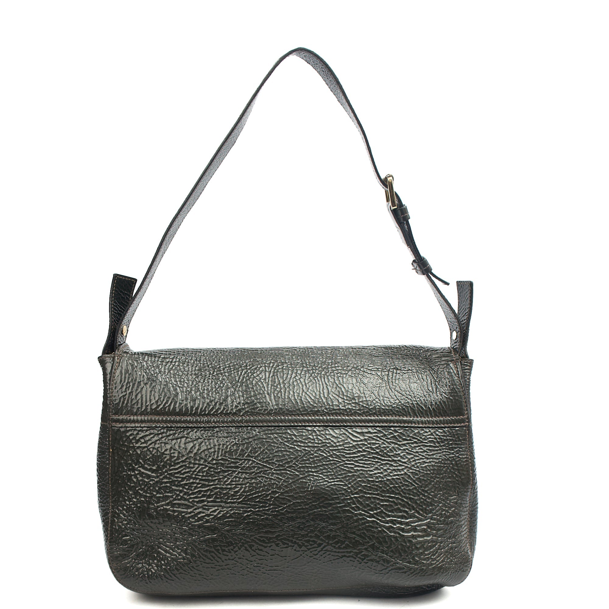 Mulberry Satchel Bayswater - Oversized Clutch in Grey, Patent Leather
