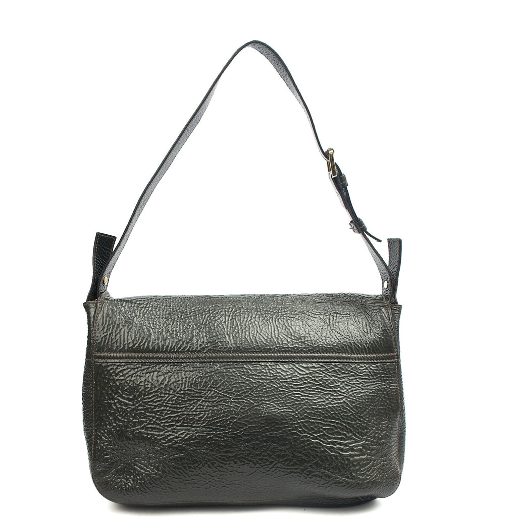 Mulberry Satchel Bayswater - Oversized Clutch in Grey, Patent Leather