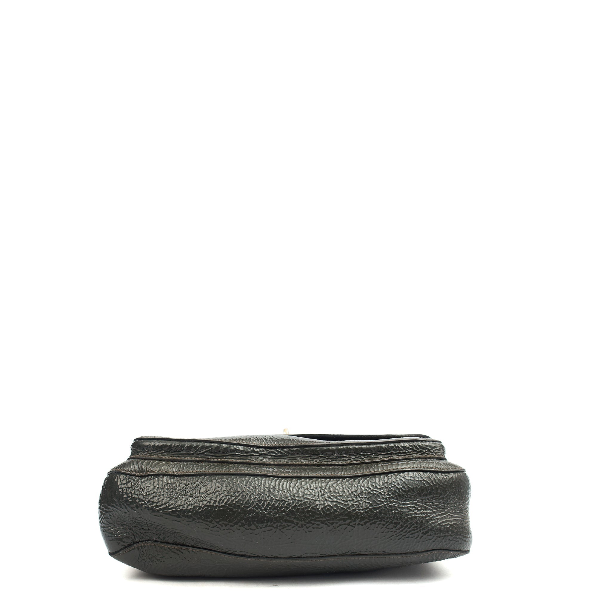 Mulberry Satchel Bayswater - Oversized Clutch in Grey, Patent Leather