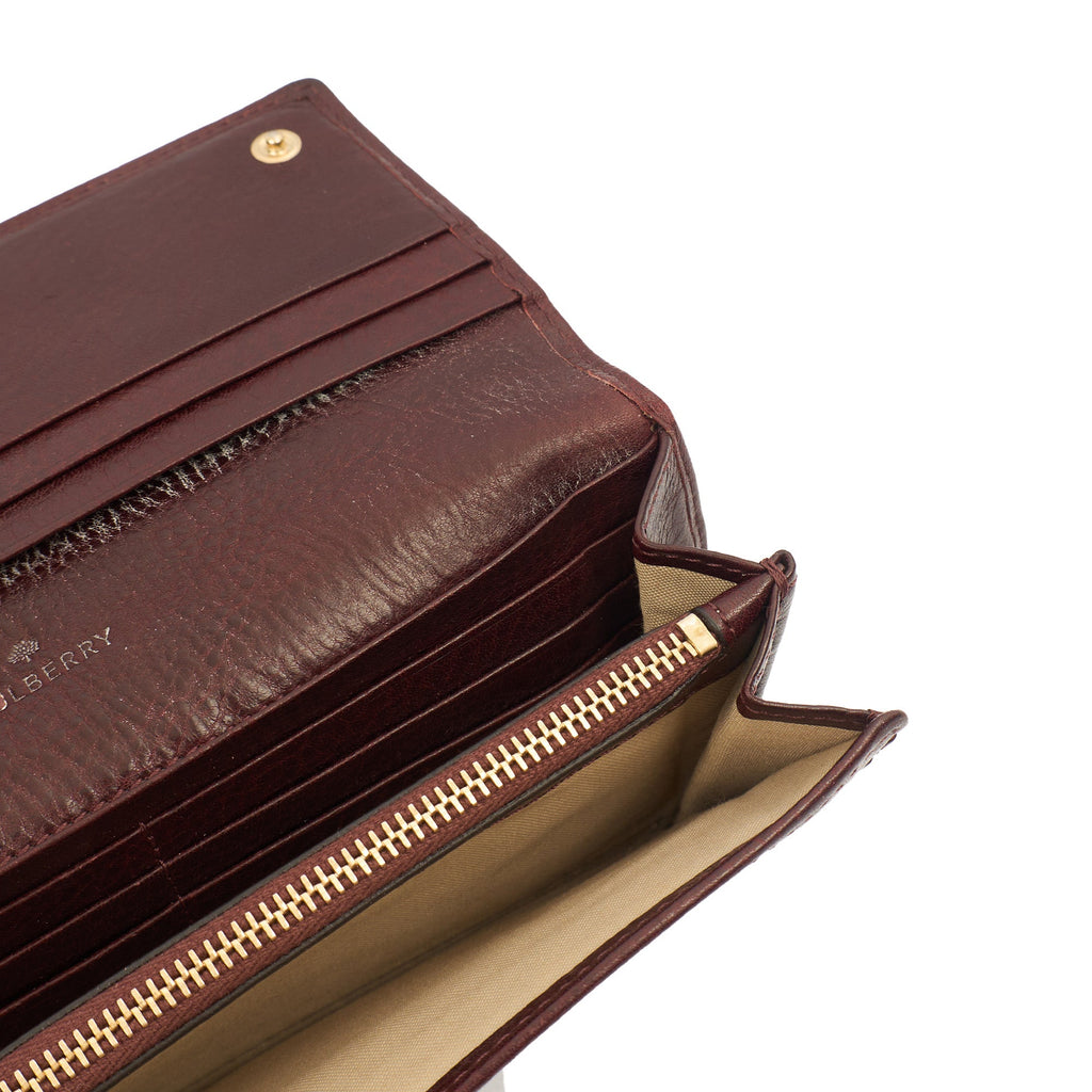 Mulberry Purse Wallet in Oxblood, Leather