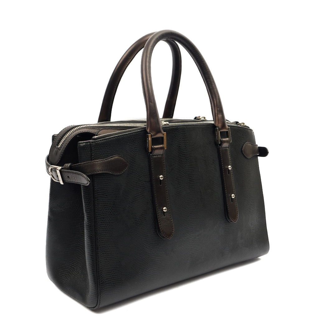 Aspinal of London Top Handle Brook Street  in Black, Leather