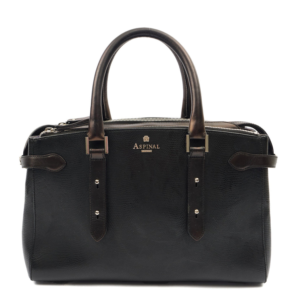 Aspinal of London Top Handle Brook Street  in Black, Leather