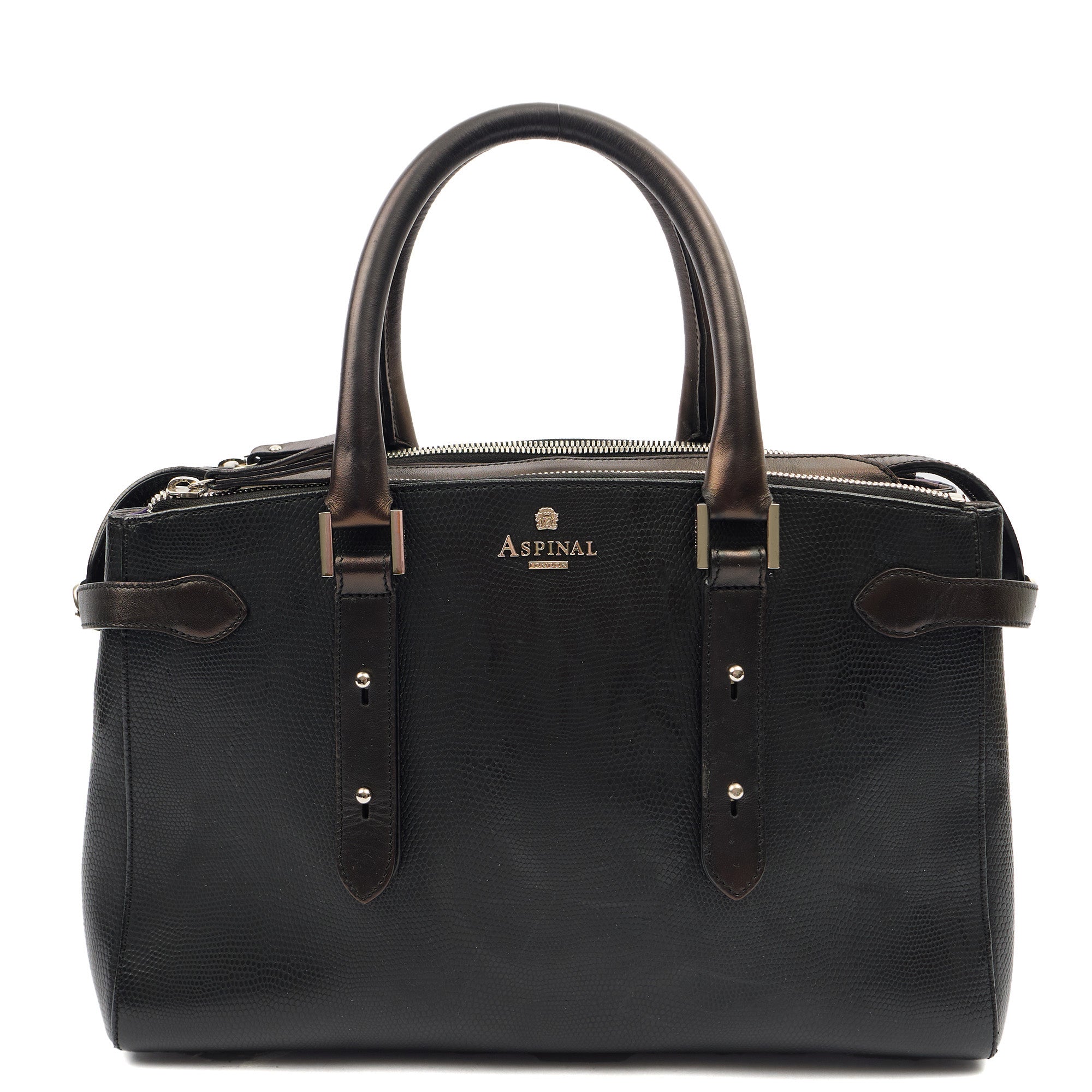 Aspinal of London Top Handle Brook Street  in Black, Leather
