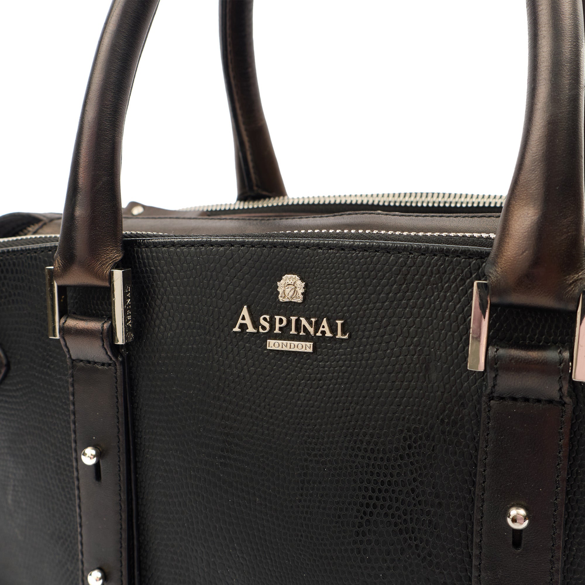 Aspinal of London Top Handle Brook Street  in Black, Leather
