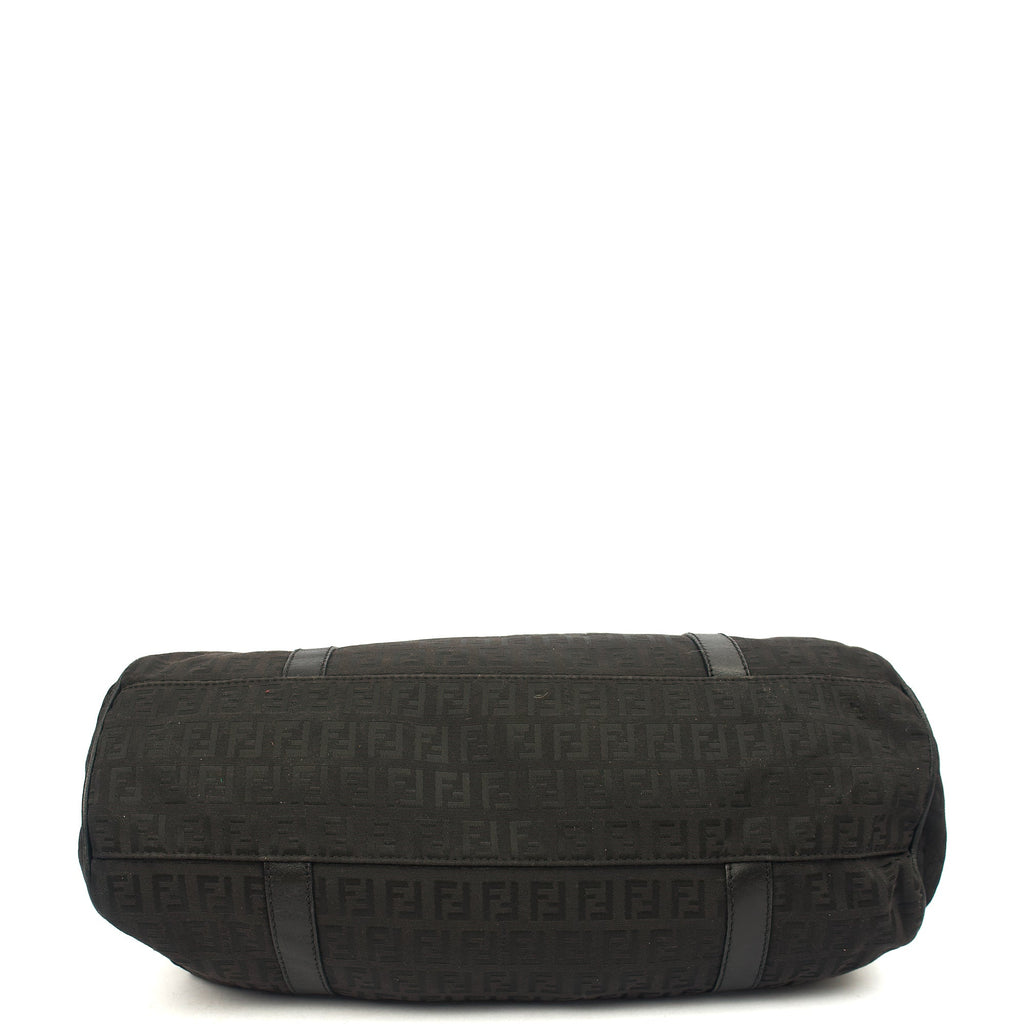 Fendi Shoulder Bag Zucca Tote in Black, Fabric