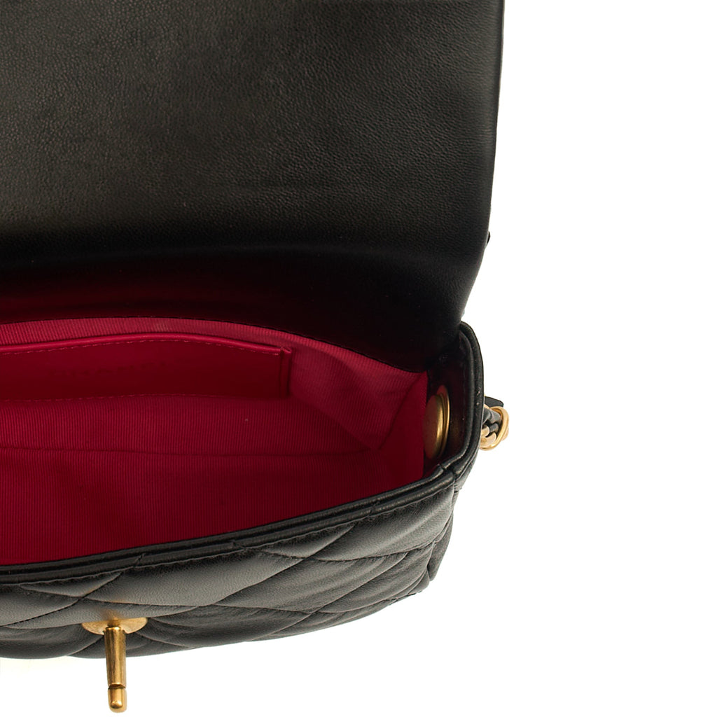 Chanel Cross Body Round Crossbody in Black, Lambskin Leather