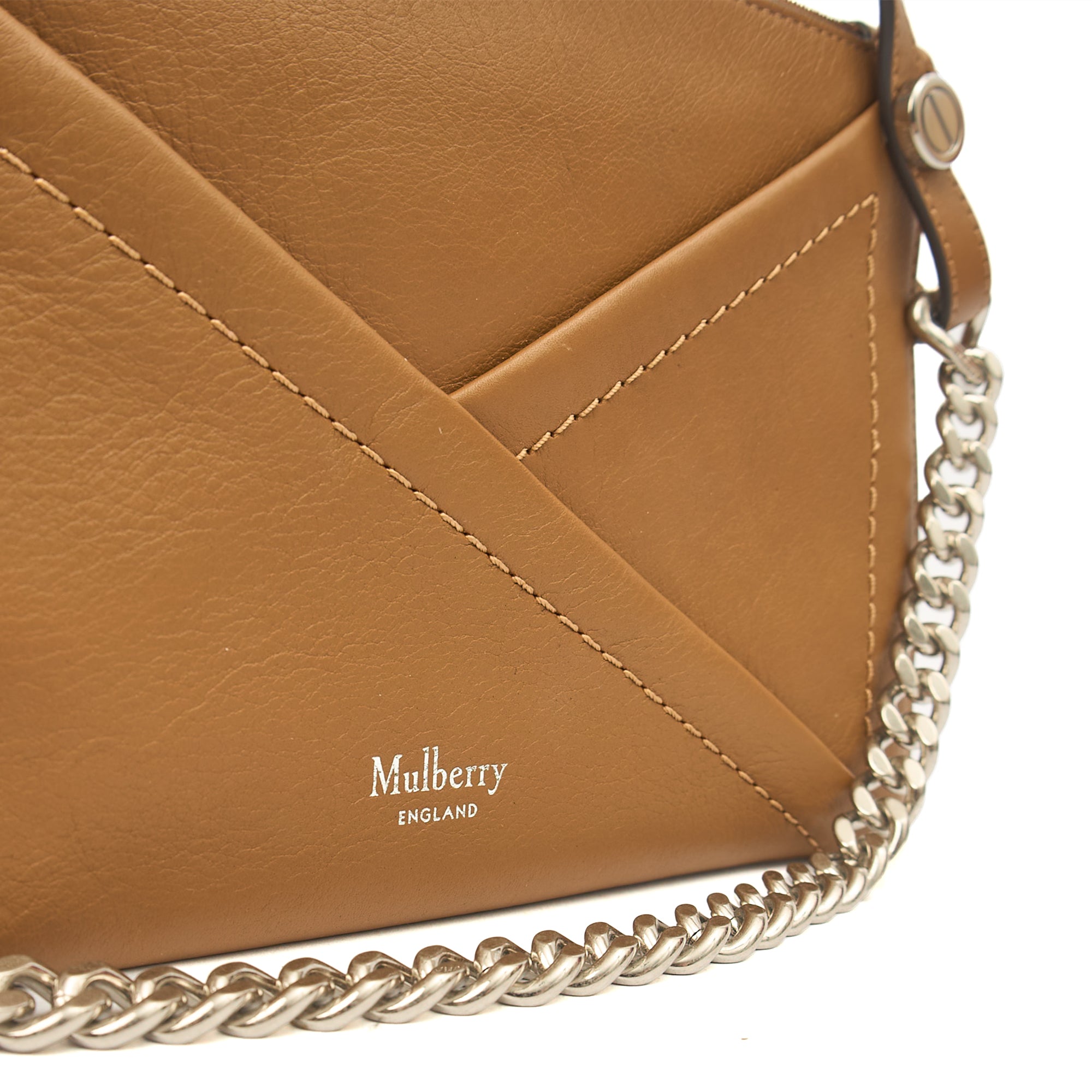 Mulberry Shoulder Bag M Zipped Pouch in Brown, Leather