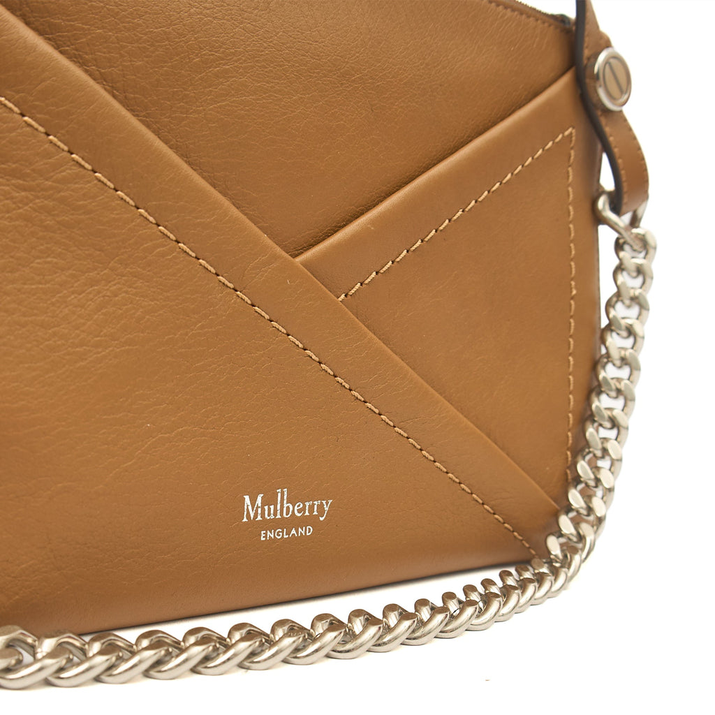 Mulberry Shoulder Bag M Zipped Pouch in Brown, Leather
