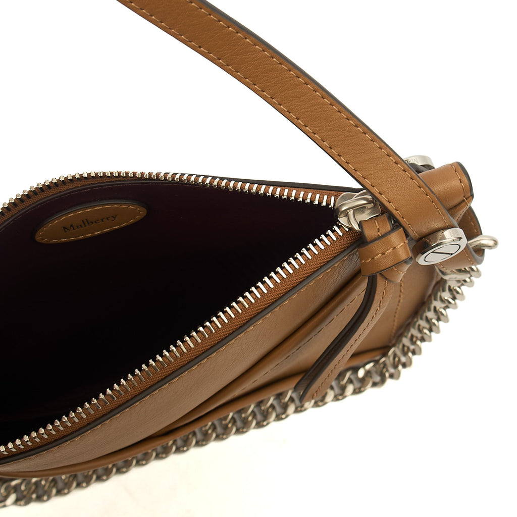 Mulberry Shoulder Bag M Zipped Pouch in Brown, Leather