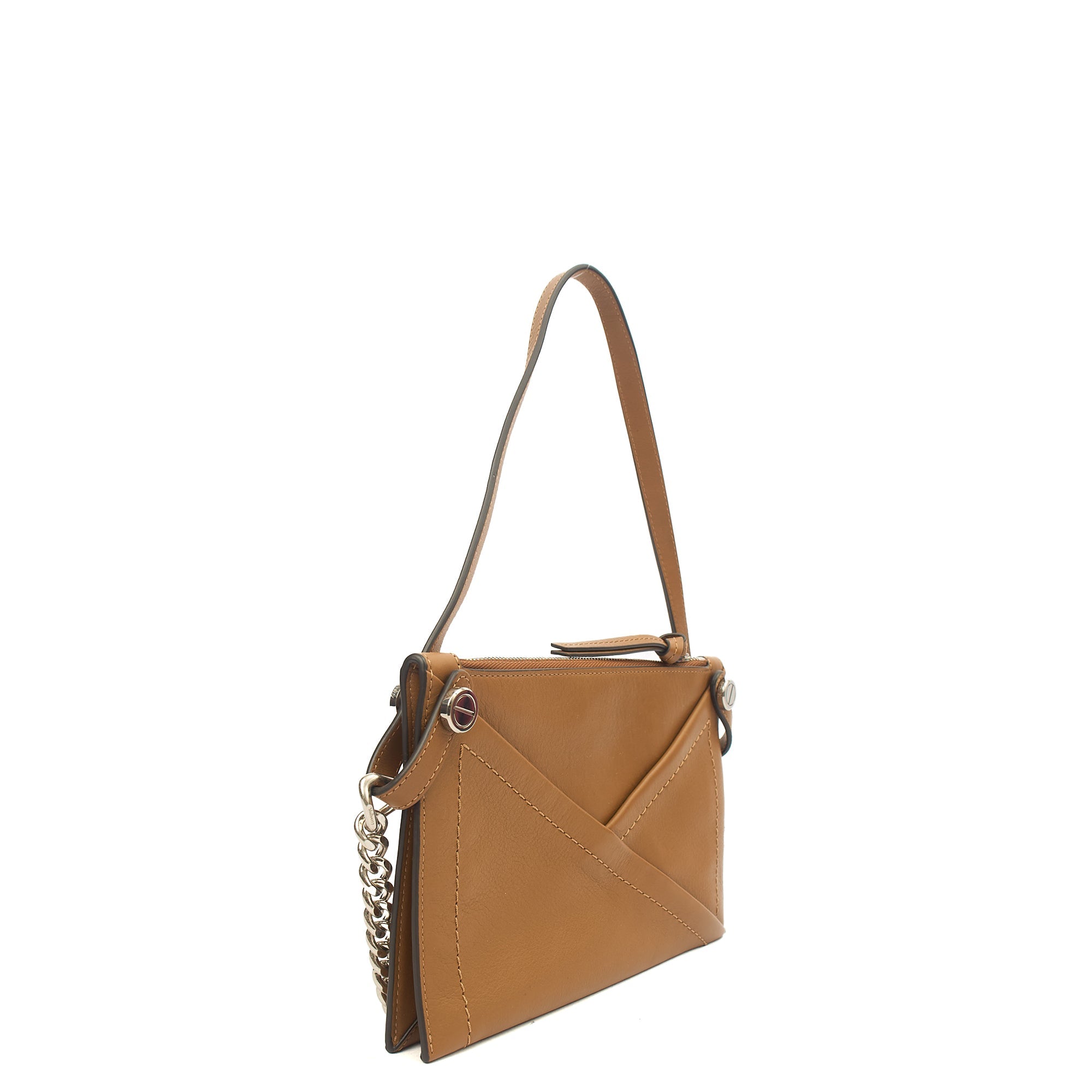 Mulberry Shoulder Bag M Zipped Pouch in Brown, Leather