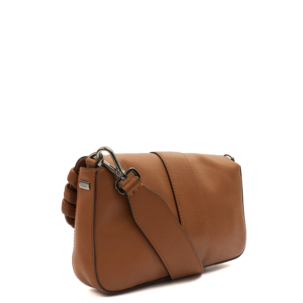 Fendi Shoulder Bag Baguette in Brown, Leather