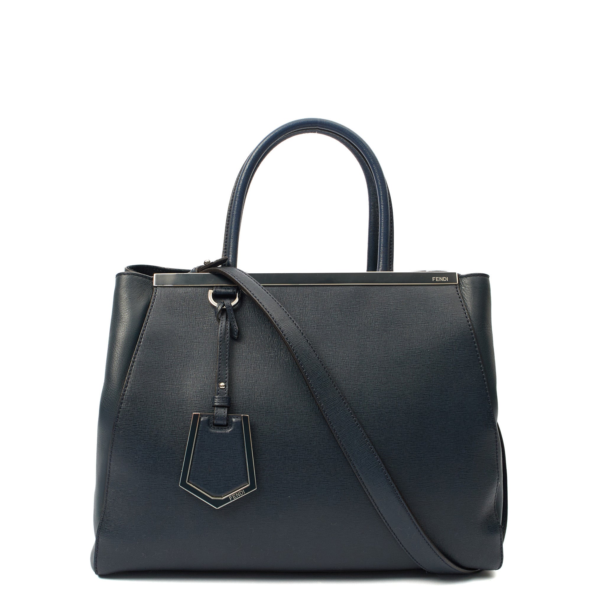 Fendi Tote 2Jour - Medium  in Blue, Leather