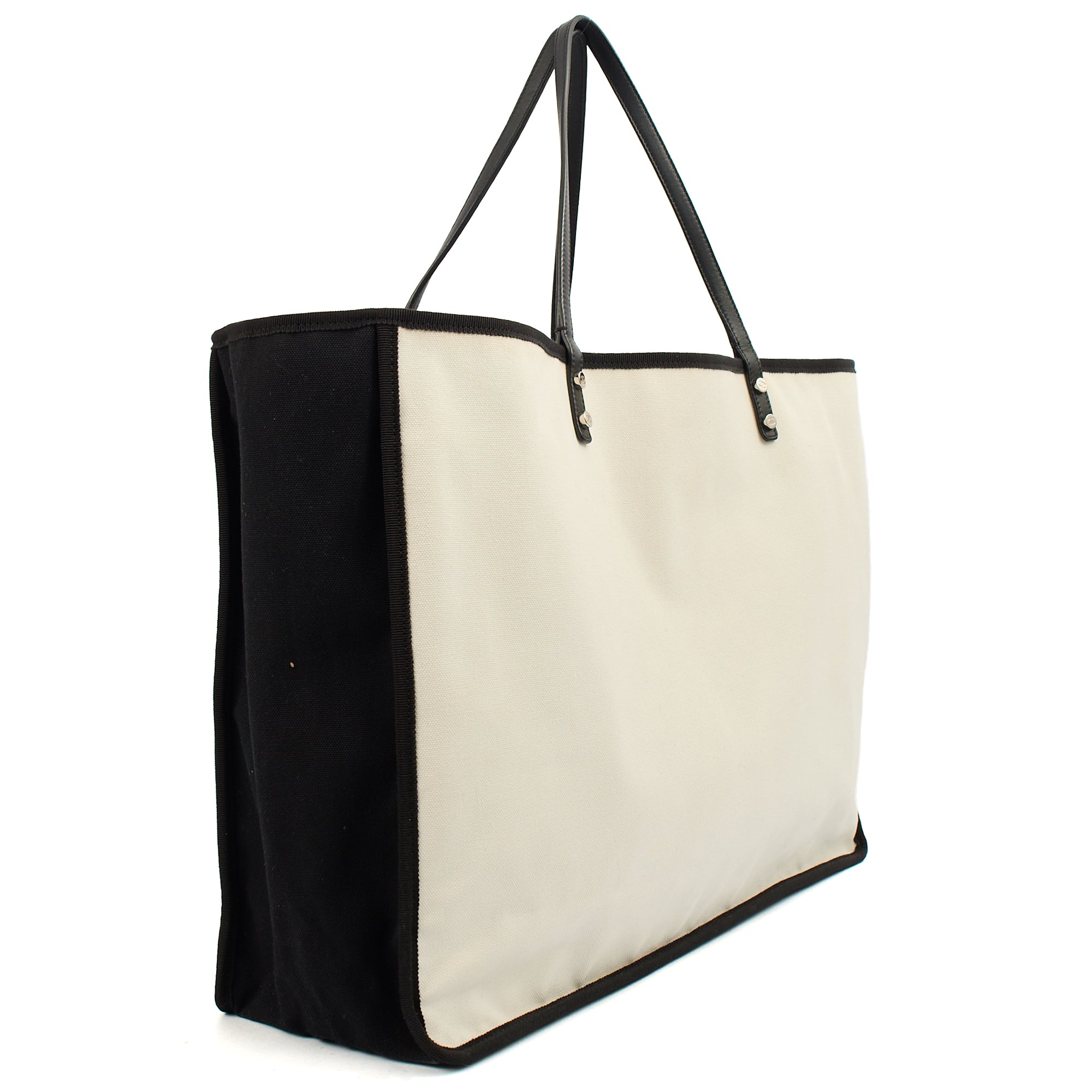 Chanel Tote Ladies First Shopping Tote in White, Canvas