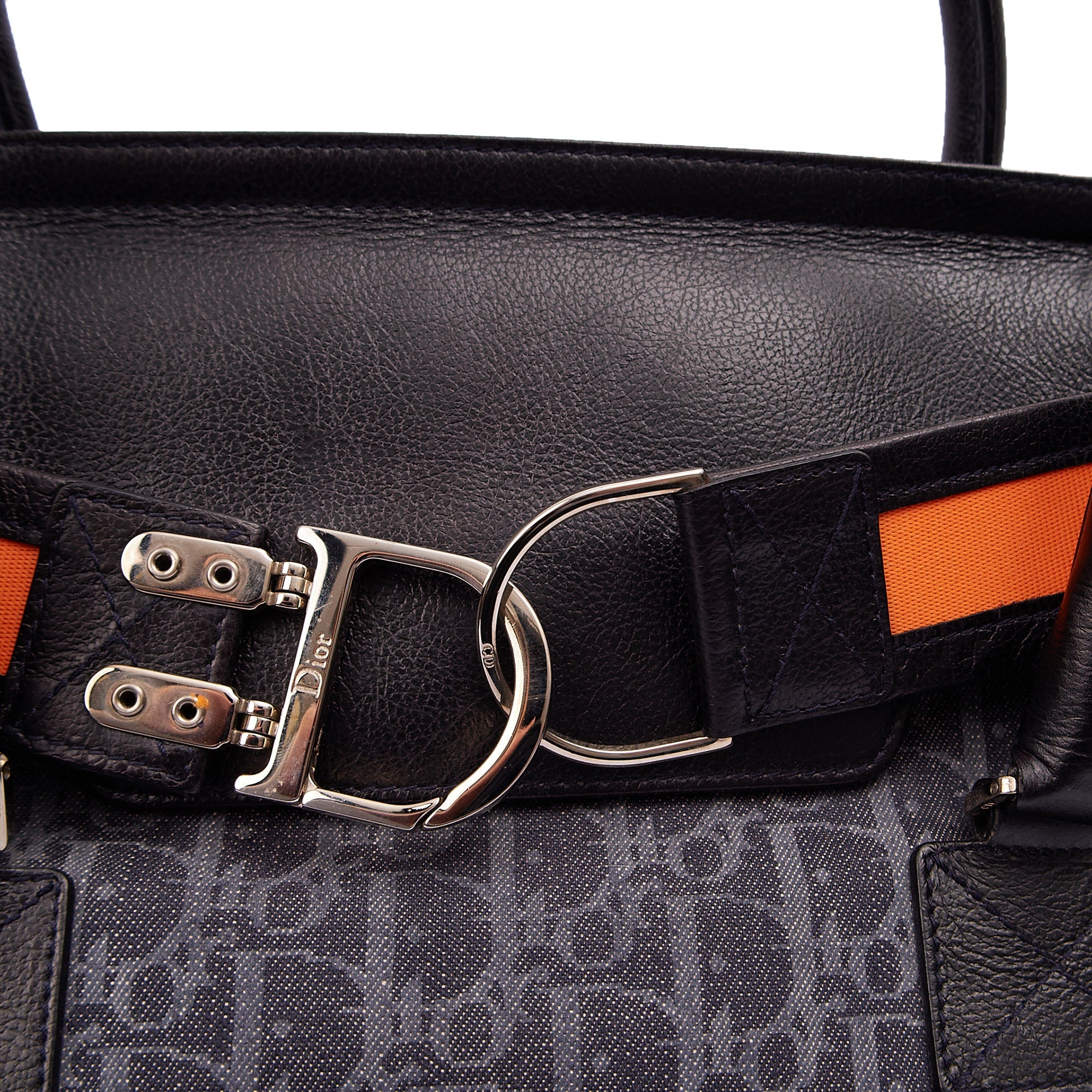 Christian Dior Tote Flight East West in Blue, Oblique Jacquard Canvas