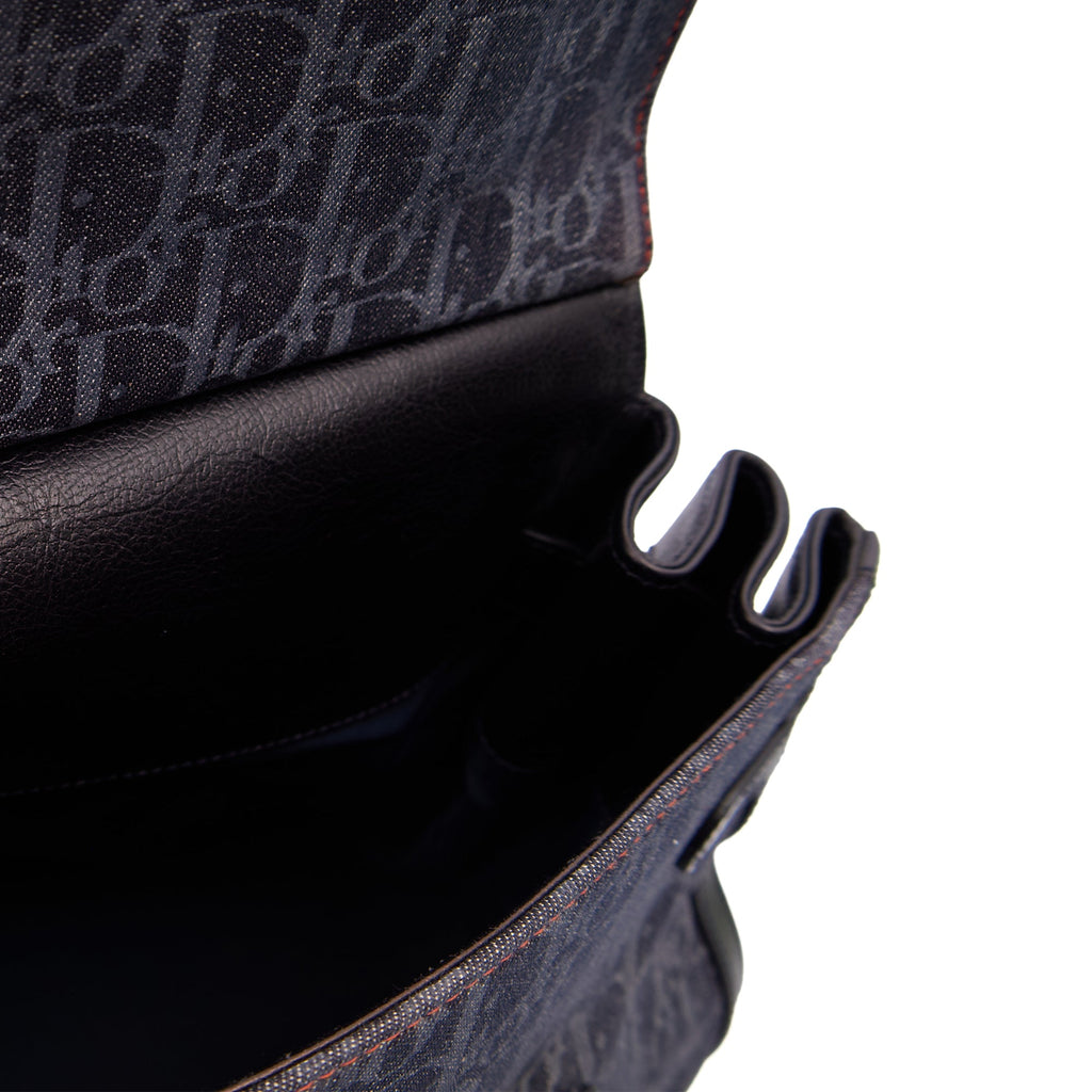 Christian Dior Tote Flight East West in Blue, Oblique Jacquard Canvas