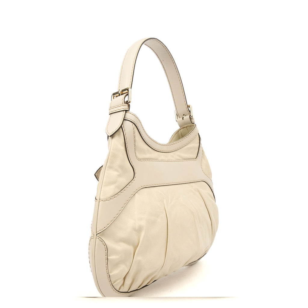Gucci Tote Hobo in White, Leather