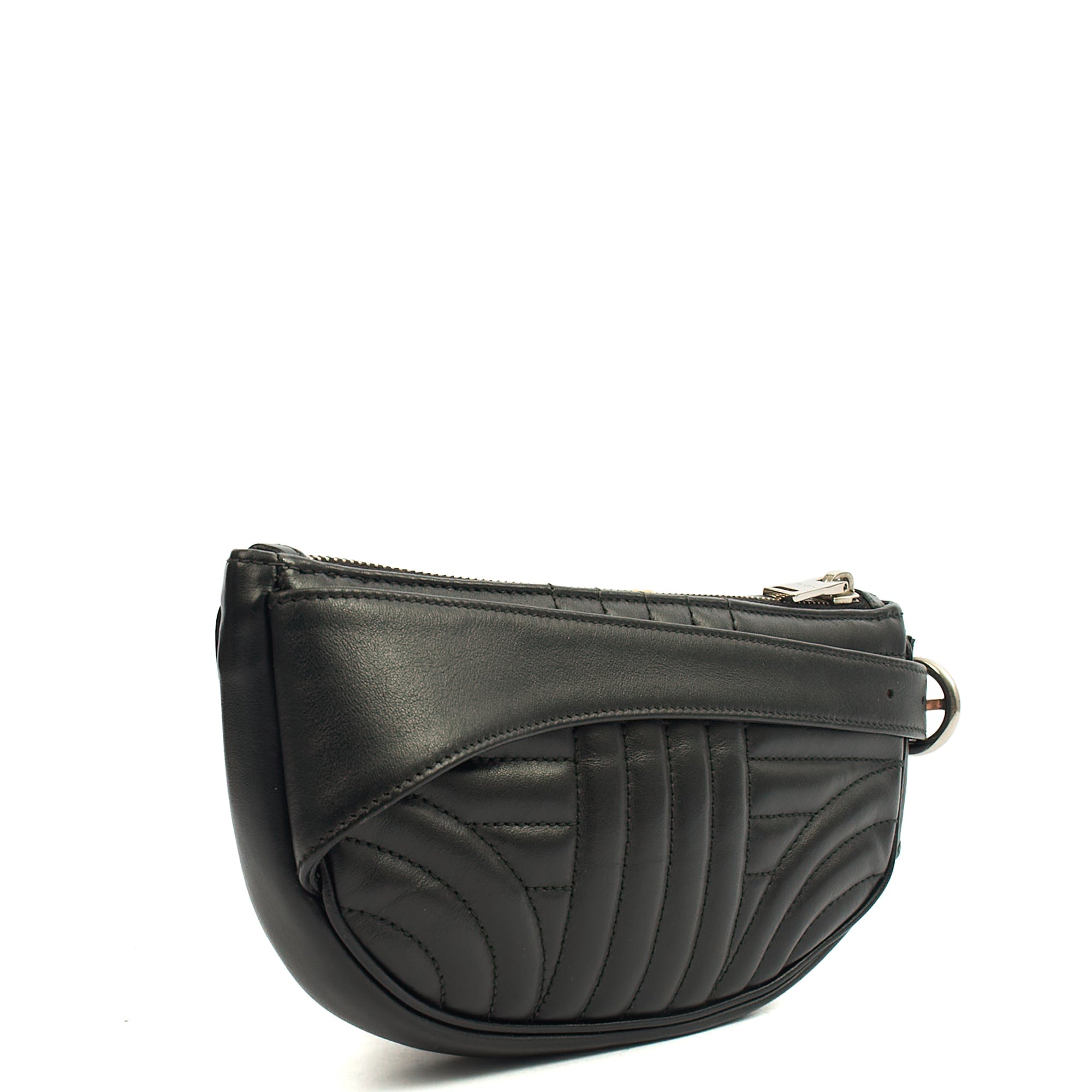 Prada Cross Body Belt Bag in Black, Leather