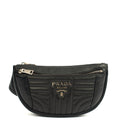 Prada Cross Body Belt Bag in Black, Leather