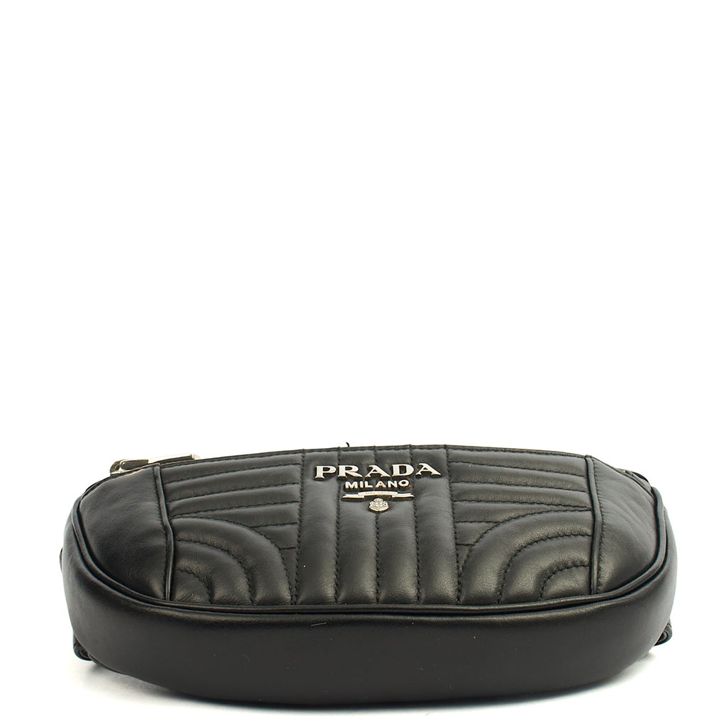 Prada Cross Body Belt Bag in Black, Leather