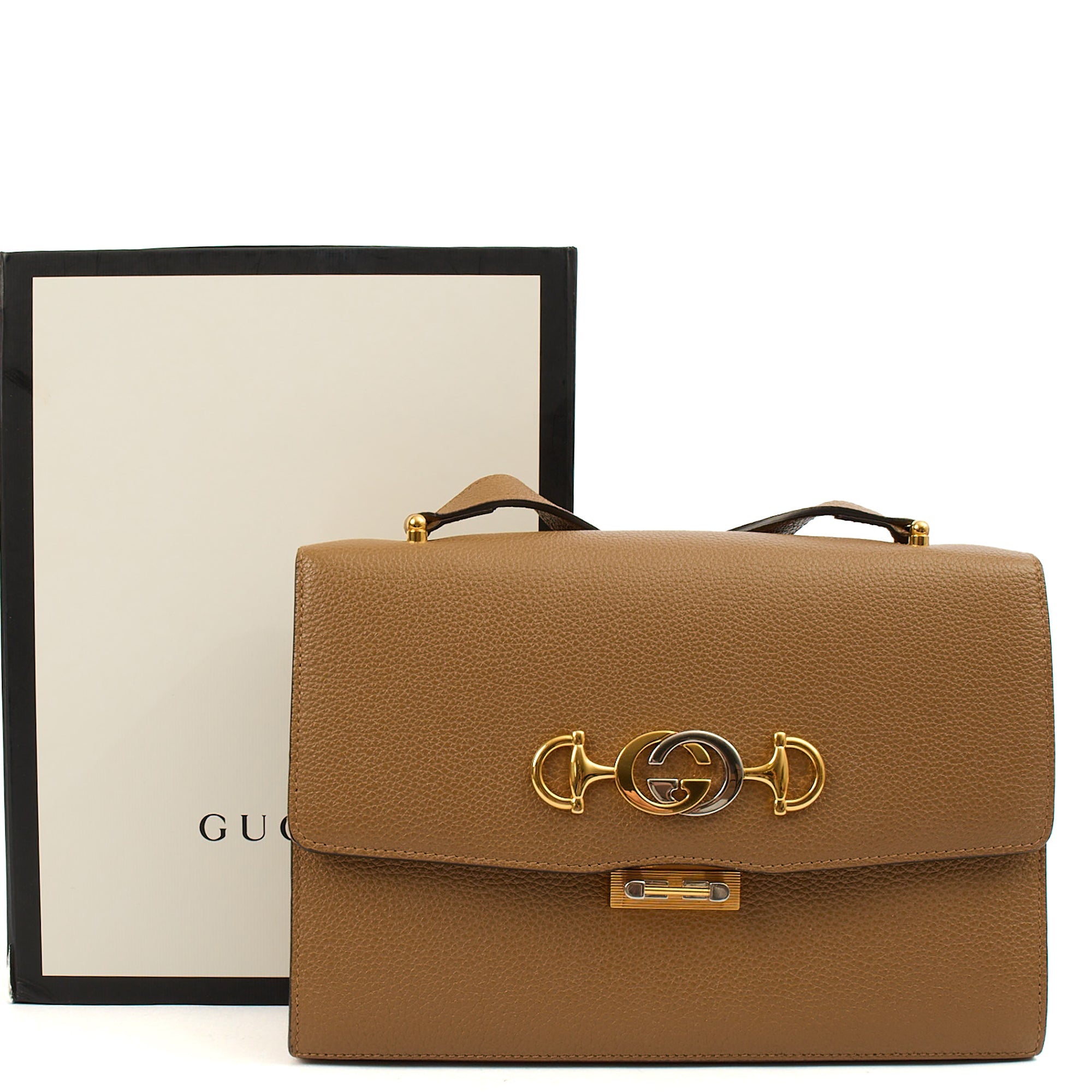 Gucci Cross Body Zumi Shoulder Bag in Brown, Leather