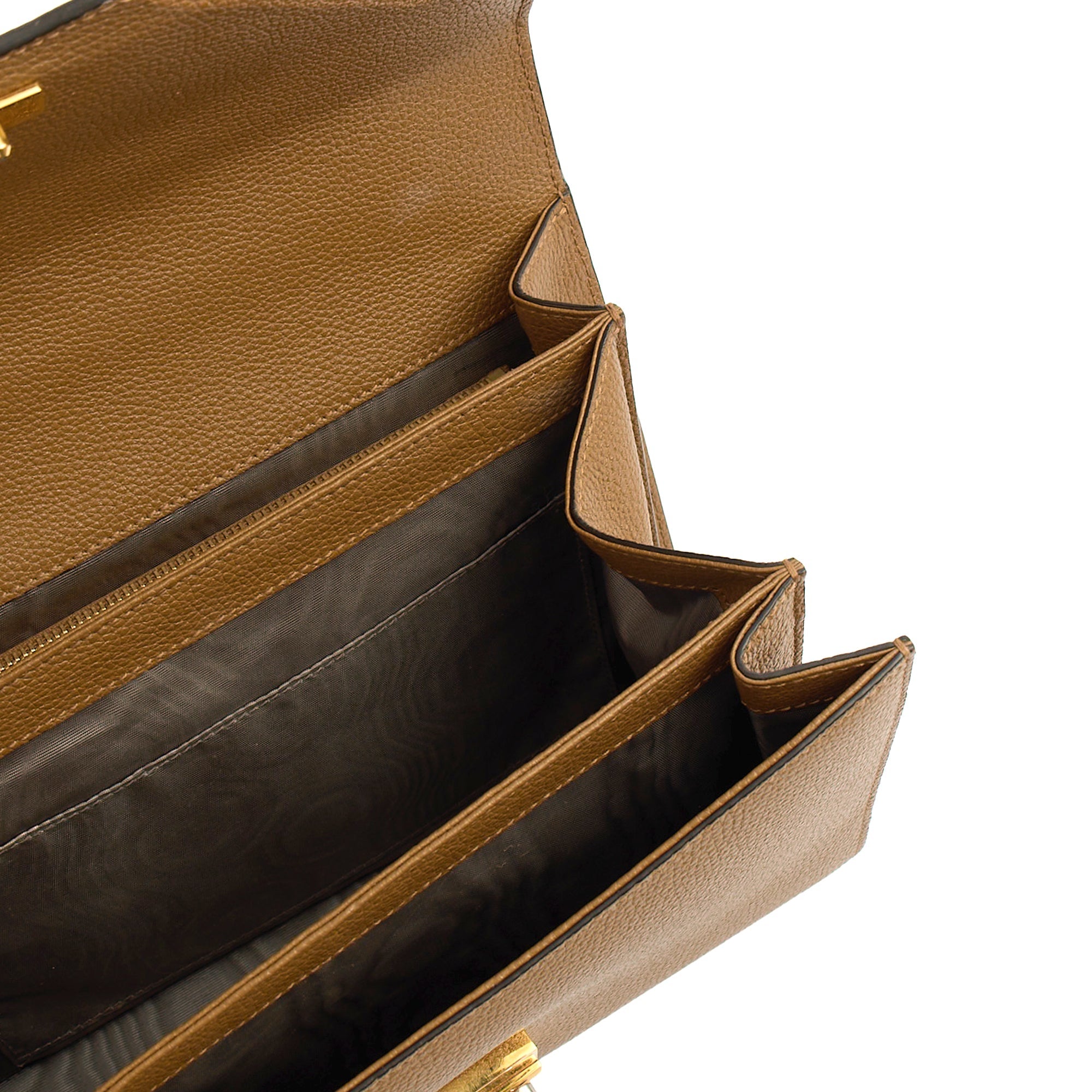 Gucci Cross Body Zumi Shoulder Bag in Brown, Leather