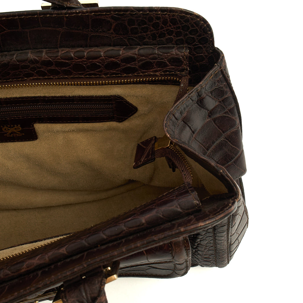 Anya Hindmarch Shoulder Bag Shoulder Bag in Brown, Exotic Effect Leather