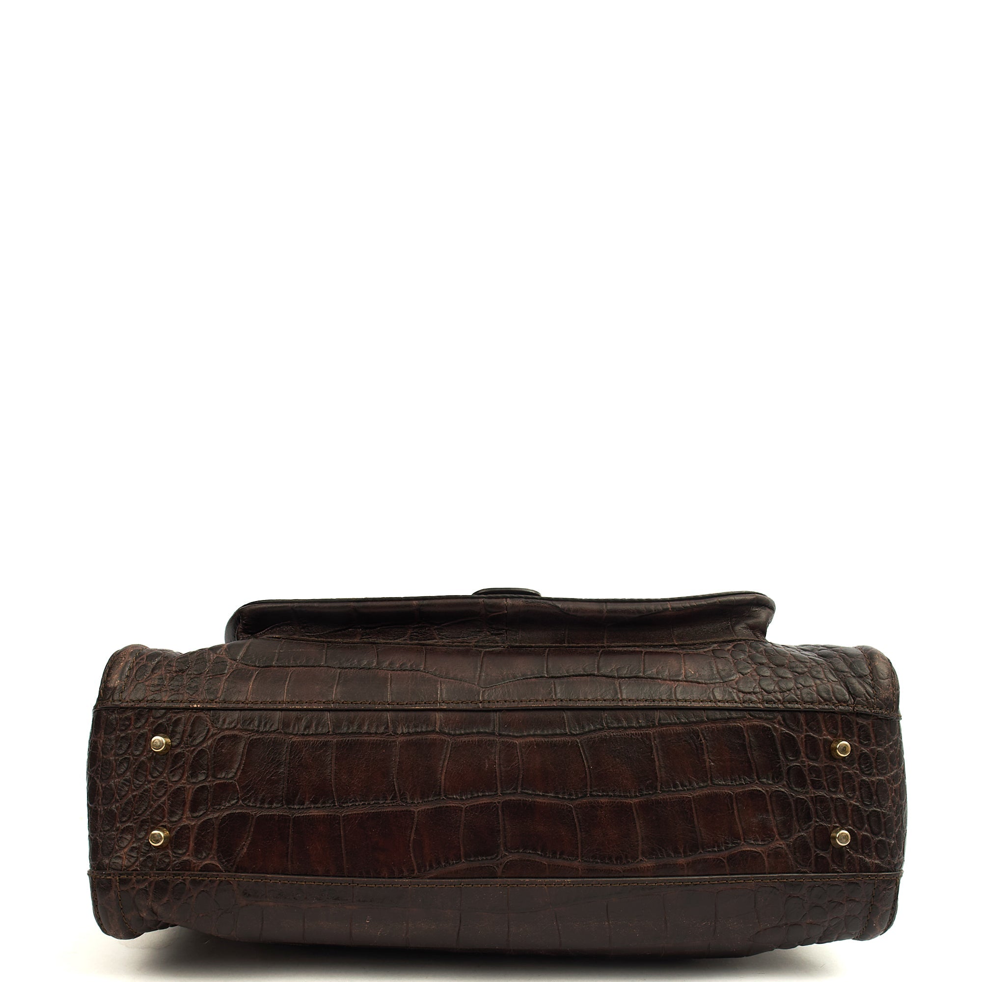 Anya Hindmarch Shoulder Bag Shoulder Bag in Brown, Exotic Effect Leather